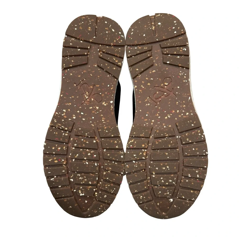 OTBT Alstead Perferated Black Textile Calf Hair Cow Print Sneakers Womens 9M‎